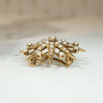 Starry Victorian Pearl & Gold Convertible Pendant Brooch