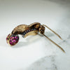 Whimsical Slipper & Ball Victorian Fur Clip