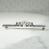 Austere Luxury Five Old Mine Cut Diamond Brooch