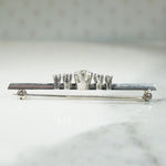 Austere Luxury Five Old Mine Cut Diamond Brooch