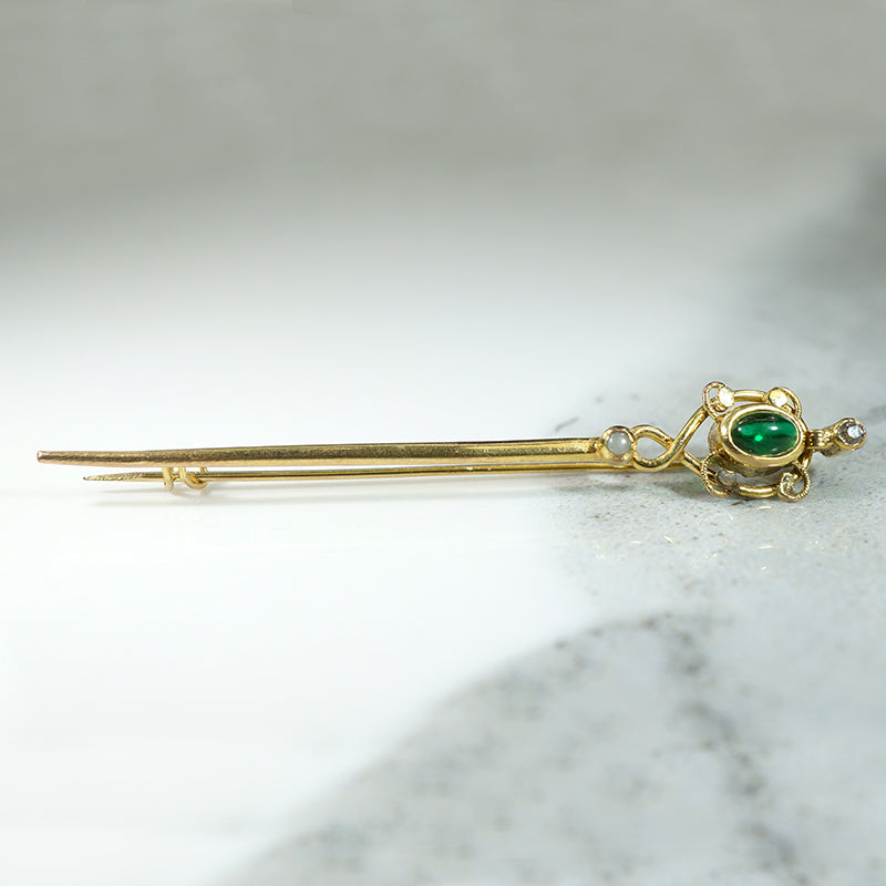 Romantic Sword or Scepter Costume Brooch