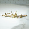 Sweet 15ct Gold & Pearl Swallow Brooch