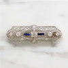 Gossamer Art Deco Diamond & Sapphire Brooch