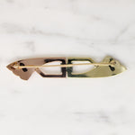 Yellow & Rose Gold Retro Brooch with Diamond-Set Platinum 