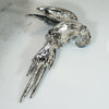 Gorgeous Blue Enameled Parrot Brooch