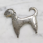 Good Girl Sweet Silver Dog Brooch