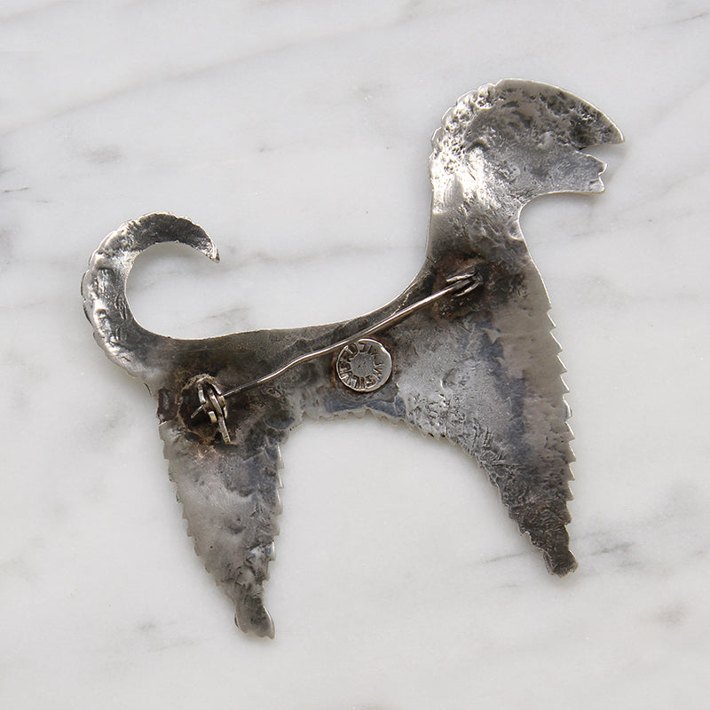 Good Girl Sweet Silver Dog Brooch