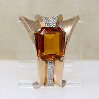 Stunning Gilded Silver Retro Clip by Alfred Philippe for Trifari