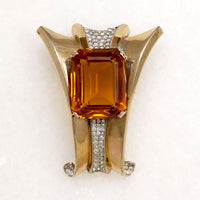 Stunning Gilded Silver Retro Clip by Alfred Philippe for Trifari