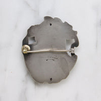 Art Nouveau Voluptuous Woman Sterling Brooch