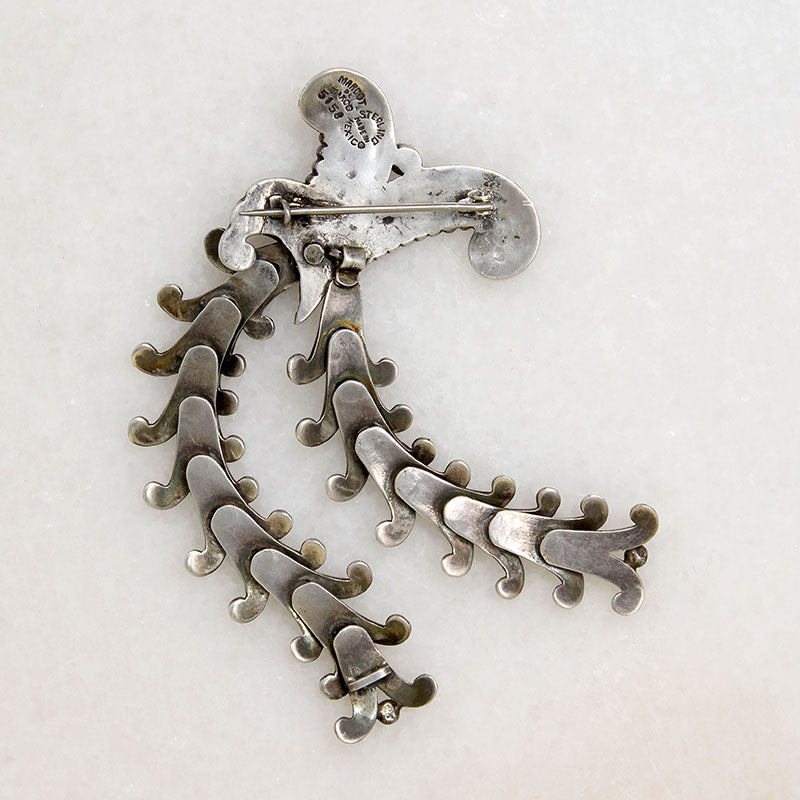 Superb Margot de Taxco Pre-Columbian Motif Brooch