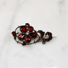 Early Victorian Garnet Flower Brooch