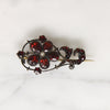 Early Victorian Garnet Flower Brooch