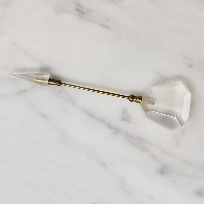 Debonair Crystal Arrow Jabot Pin