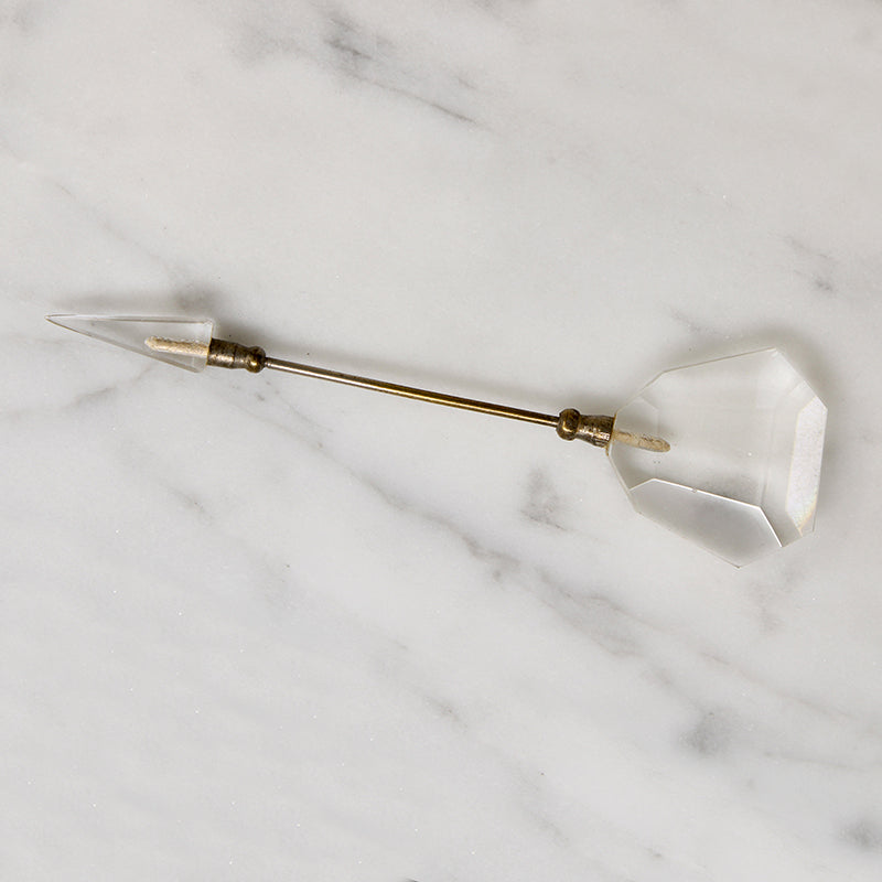 Debonair Crystal Arrow Jabot Pin
