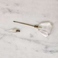 Debonair Crystal Arrow Jabot Pin