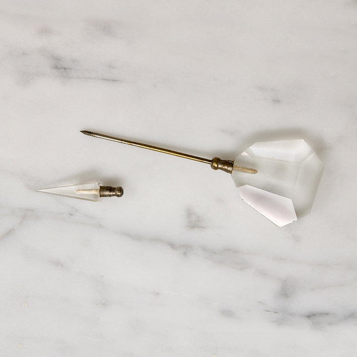 Debonair Crystal Arrow Jabot Pin