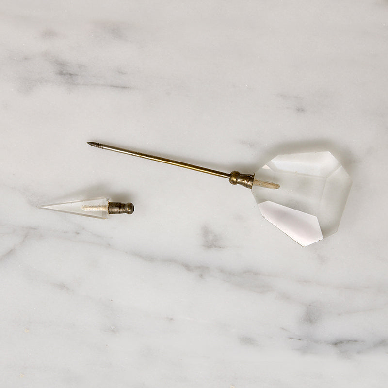 Debonair Crystal Arrow Jabot Pin