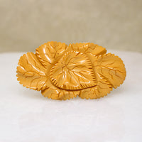 Crisp Autumn Leaves Golden Bakelite Brooch