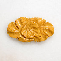 Crisp Autumn Leaves Golden Bakelite Brooch