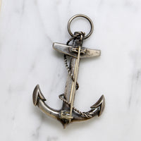 Sailor's Cross Brooch of Inlaid Sterling Silver