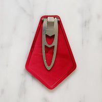 Playful Bright Red Celluloid Dress Clip