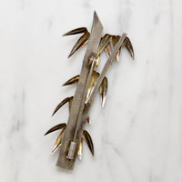 Naturalistic Sterling Silver Bamboo Brooch