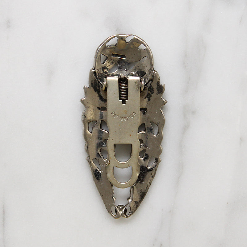 Lacy Lillies Marcasite & Sterling Silver Dress Clip