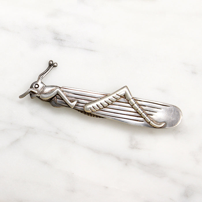 Hector Aguilar Sterling Grasshopper Brooch