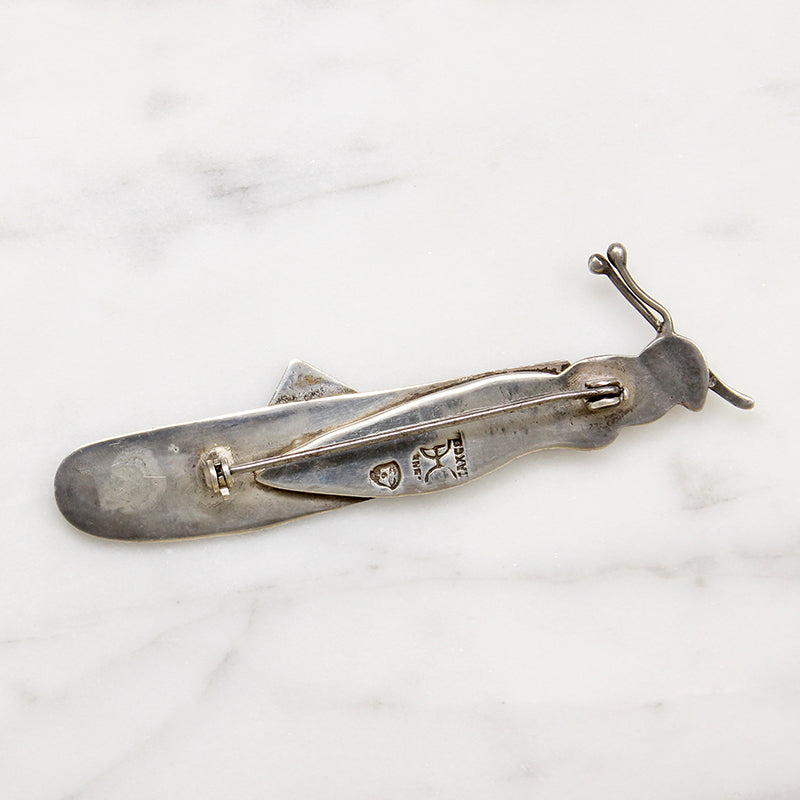 Hector Aguilar Sterling Grasshopper Brooch