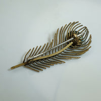 Lovely Art Nouveau Peacock Feather Brooch