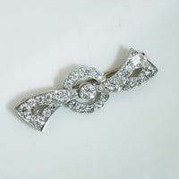 Delightful Old Euro Diamond Platinum Brooch