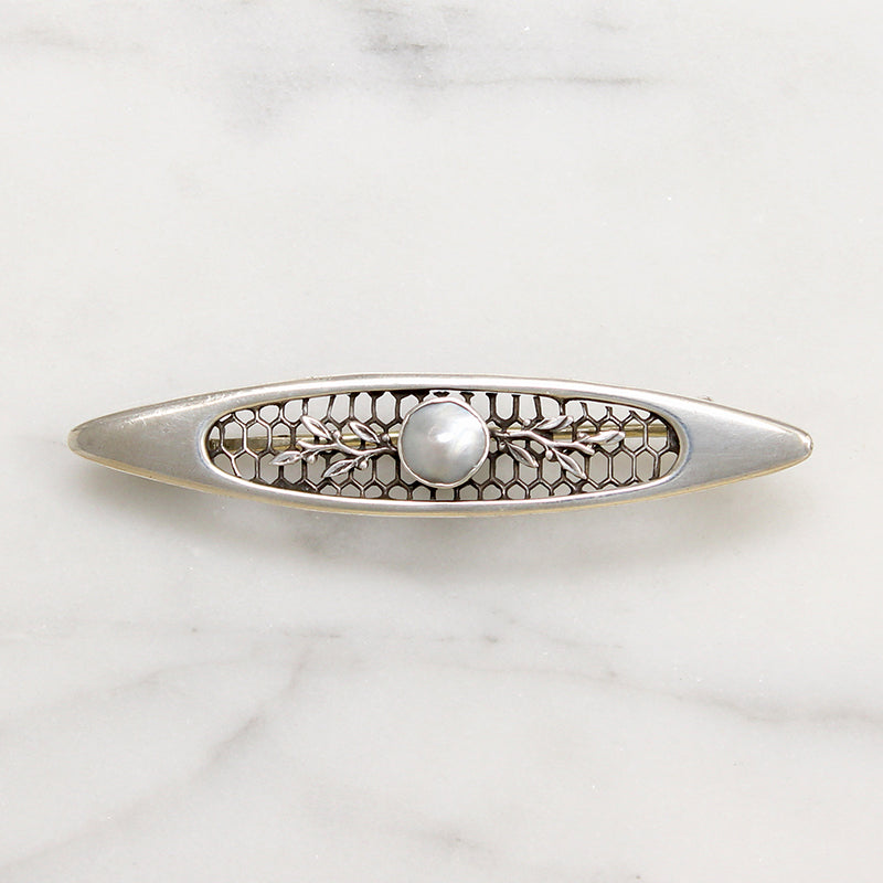 Arts & Crafts Sterling Silver Bar Pin by Chas Horner