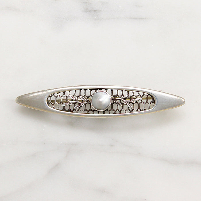 Arts & Crafts Sterling Silver Bar Pin by Chas Horner