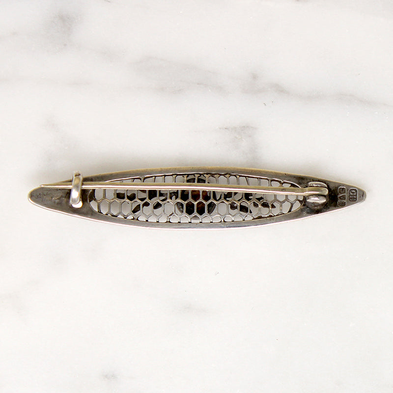 Arts & Crafts Sterling Silver Bar Pin by Chas Horner