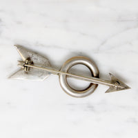 Scottish Pebble Brooch Pink & Gray Agate Arrow