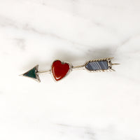 Cupid's Arrow Scottish Pebble Brooch