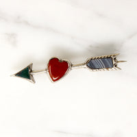 Cupid's Arrow Scottish Pebble Brooch