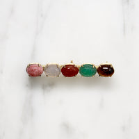 Hardstone Scarabs in Mid Century Bar Pin