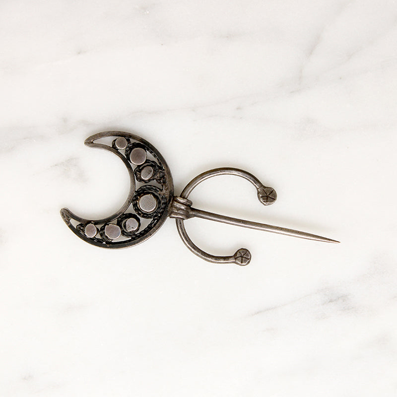 Victorian Silver Fibula Brooch