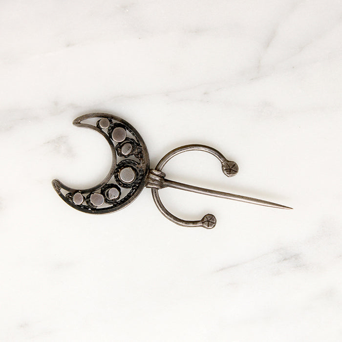 Victorian Silver Fibula Brooch