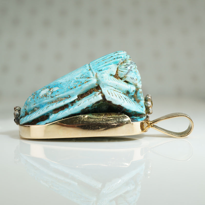 Egyptian Faience Gold Pendant