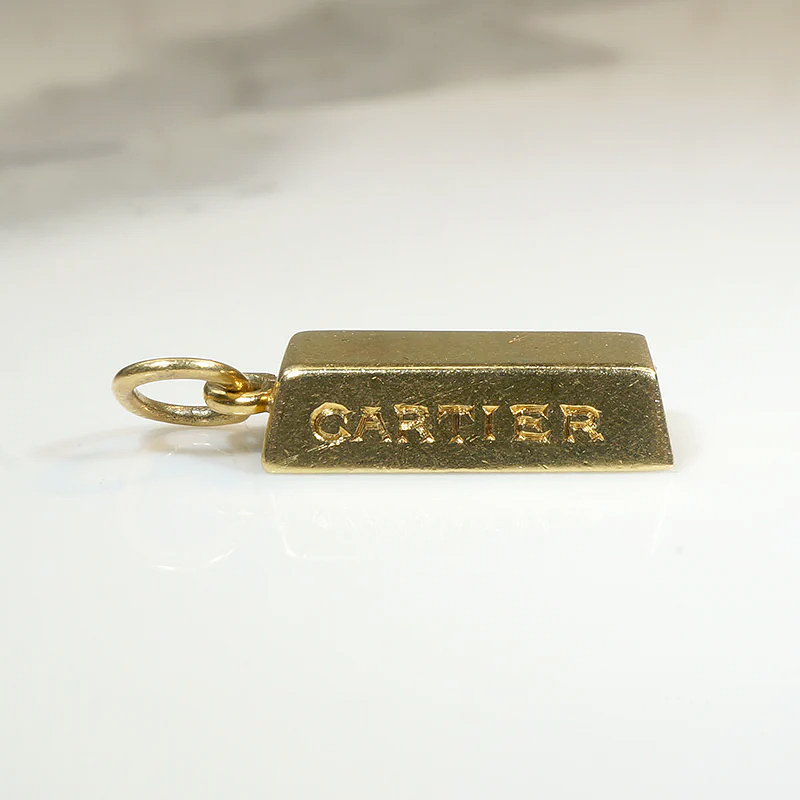 Divine Cartier 18k Gold Ingot Charm