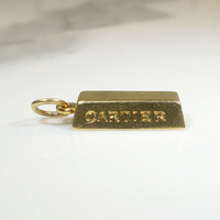 Divine Cartier 18k Gold Ingot Charm