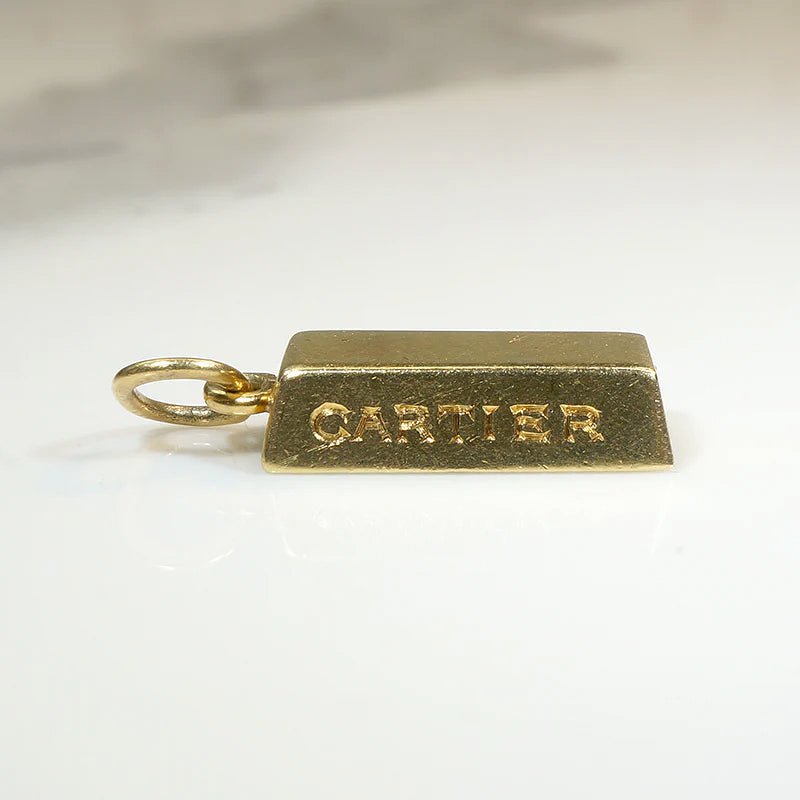 Divine Cartier 18k Gold Ingot Charm