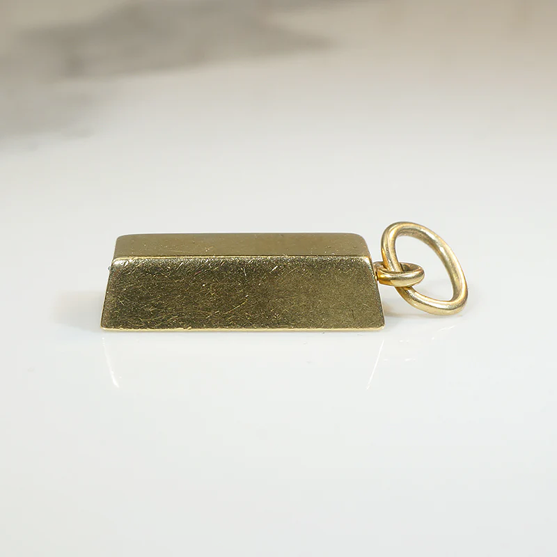 Divine Cartier 18k Gold Ingot Charm