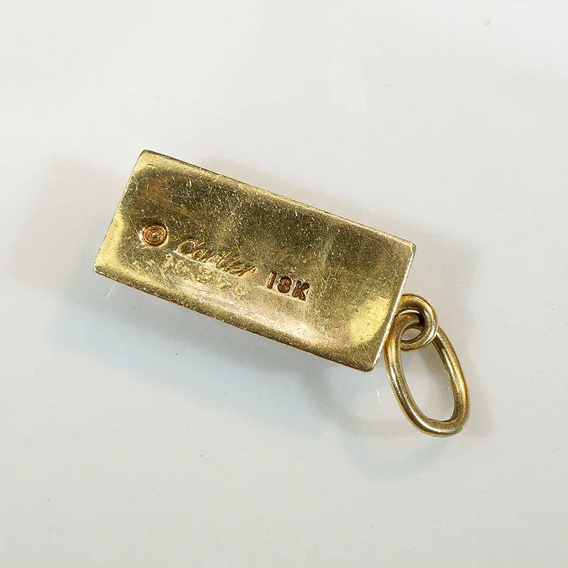 Divine Cartier 18k Gold Ingot Charm