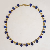 Amazing Ancient Lapis & 22k Gold Bead Necklace