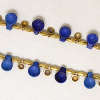Amazing Ancient Lapis & 22k Gold Bead Necklace
