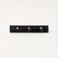 Graphic Onyx Gold & Pearl Victorian Brooch